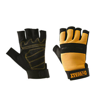 Image of DeWalt Performance DPG23L Fingerless Gloves Black / Yellow Large 
