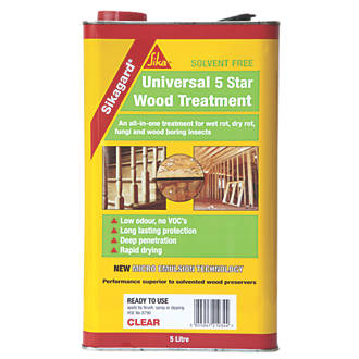 Image of Sika Sikagard Universal 5 Star Wood Treatment Clear 5Ltr 