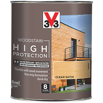 Image of V33 High-Protection Exterior Woodstain Satin Clear 750ml 
