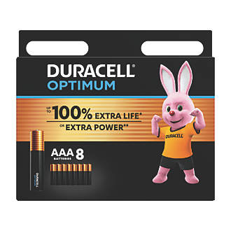 Image of Duracell Optimum AAA Alkaline Batteries 8 Pack 