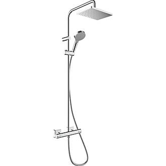 Image of Hansgrohe Vernis Shape Showerpipe 230 Shower System with Shower Thermostatic Mixer Modern Design Chrome 