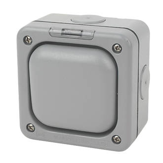 Image of MK Masterseal IP66 10AX 1-Gang 2-Way Weatherproof Outdoor Switch with Neon 