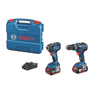 Image of Bosch 06019J2171 18V 2 x 4.0Ah Li-Ion Coolpack Brushless Cordless Power Tool Twin Pack 