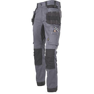 Image of Dickies Holster Universal FLEX Trousers Grey/Black 36" W 34" L 