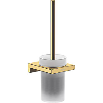 Image of Hansgrohe AddStoris Wall-Mounted Toilet Brush Holder Polished Gold Optic 