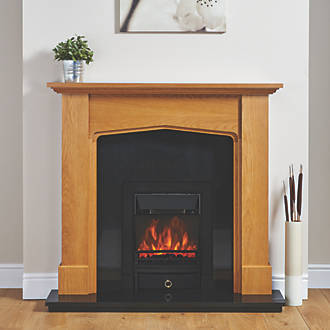Image of Focal Point Soho Black Switch Control Freestanding Electric Fire 485mm x 153mm x 596mm 
