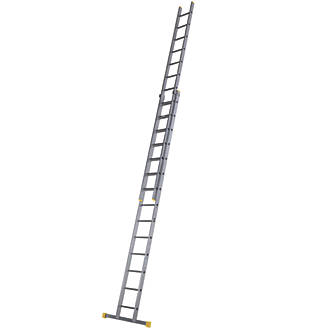 Image of Werner PRO 2-Section Aluminium Square Rung Extension Ladder 7.21m 