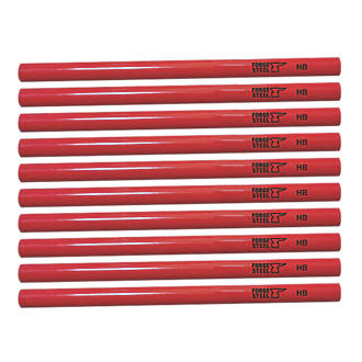 Image of Forge Steel 175mm Carpenters Pencils HB 10 Pack 