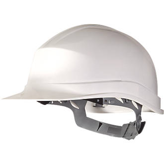 Image of Delta Plus Zircon I Essential Slip Ratchet Safety Helmet White 