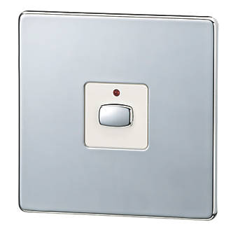 Image of Energenie MiHome 1-Gang 1-Way 2A Light Switch Polished Chrome 