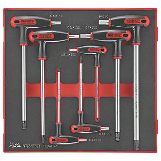 Image of Teng Tools TEDHEX7 Metric Metric T-Handle Hex Key Set 7 Pieces 