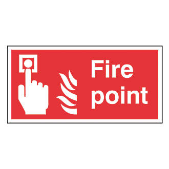 Image of Non Photoluminescent "Fire Alarm Call Point" Sign 200mm x 400mm 
