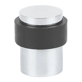 Image of Eclipse Round Floor Mounted Door Stop Polished Stainless Steel 