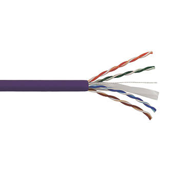 Image of Time Cat 6 Purple LSZH 4-Pair 8-Core Unshielded Ethernet Cable 305m Box 