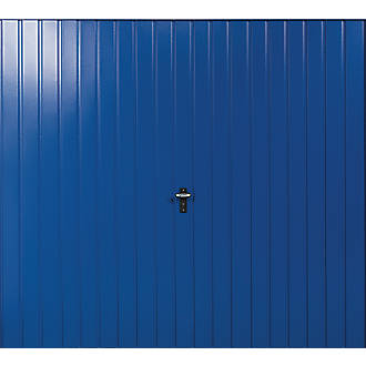 Image of Gliderol Vertical 7' 6" x 6' 6" Non-Insulated Framed Steel Up & Over Garage Door Signal Blue 