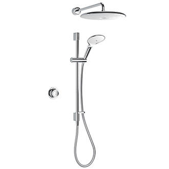 Image of Mira Mode Maxim Gravity-Pumped Rear-Fed Chrome Thermostatic Digital Mixer Shower 