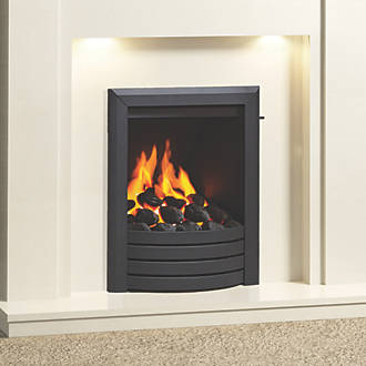 Image of Be Modern Design Black Slide Control Inset Gas Manual Fire 510mm x 173mm x 605mm 