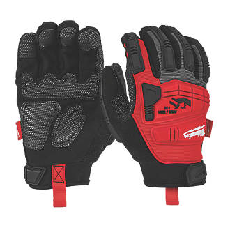 Image of Milwaukee Impact Demolition Gloves Black / Red Medium 