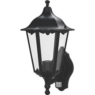 Image of Luceco Outdoor Coach Lantern with Extended Outreach With PIR Sensor Black 