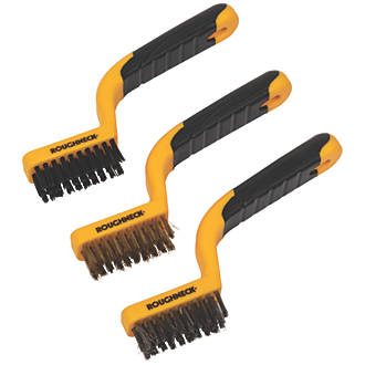 Image of Roughneck Narrow Wire Brush Set 3 Pieces 