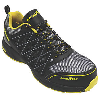 Image of Goodyear GYSHU1502 Metal Free Safety Trainers Black/Yellow Size 9 