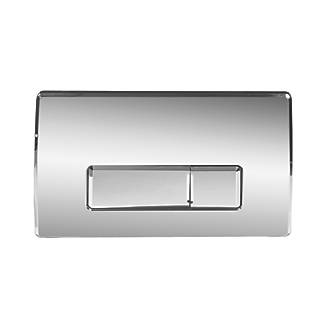 Image of Highlife Bathrooms Storr Square Dual-Flush Dual Button Flushing Plate Chrome 
