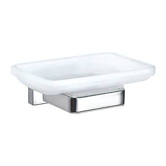 Image of Aqualux York Soap Holder with Glass Chrome 