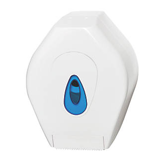 Image of Stronghold Healthcare White Mini Jumbo Toilet Roll Dispenser 