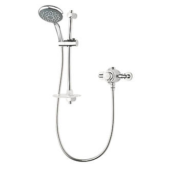 Image of Triton Verne Rear-Fed Exposed Chrome Thermostatic Mixer Shower Flexible 