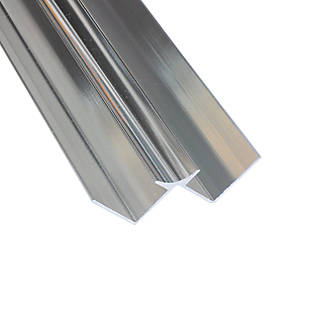 Image of Splashwall Internal Corner Polished Silver 2420 x 11mm 