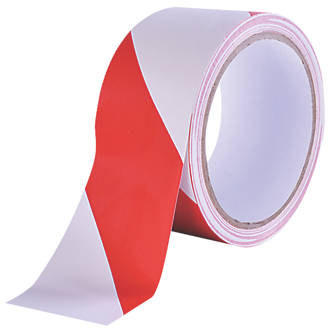 Image of Diall Marking Tape Red / White 33m x 50mm 