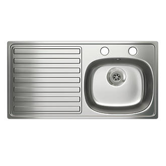 Image of Carron Phoenix Kitchen Sink Stainless Steel 1 Bowl 940 x 485mm 