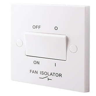 Image of British General 900 Series 10A 1-Gang 3-Pole Fan Isolator Switch White 