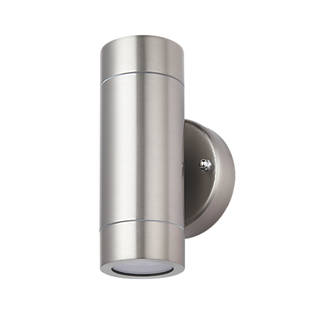 Image of LAP Bronx Outdoor Up & Down Wall Light Stainless Steel 