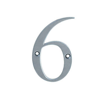Image of Fab & Fix Door Numeral 6, 9 Polished Chrome 80mm 
