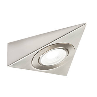 Image of Knightsbridge TRIB Triangular LED Under Cabinet Light Brushed Chrome 2W 135lm 