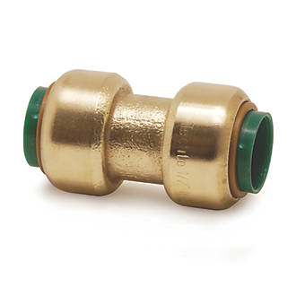Image of Tectite Classic T1 Brass Push-Fit Equal Straight Coupling 3/4" 