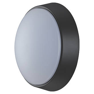Image of Luceco Eco Indoor & Outdoor Round LED Decorative Bulkhead Black / White 10W 700lm 