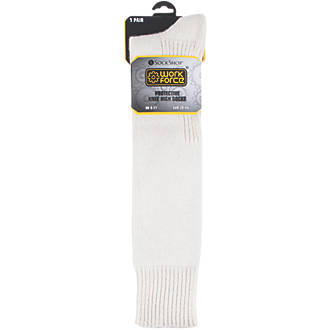 Image of SockShop Protective Knee-High Socks Cream Size 6-11 