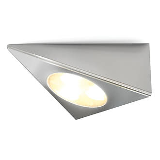 Image of 4lite Triangular LED Cabinet Lights Silver 2W 180lm 3 Pack 