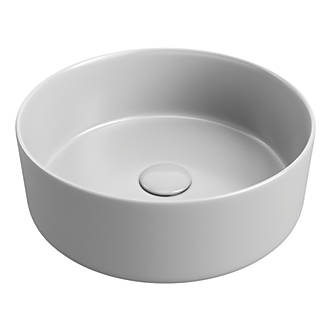 Image of Matt Grey Bathroom Washbowl No Tap Holes 355mm 