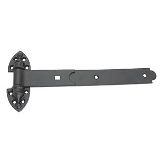 Image of Smith & Locke Black Powder-Coated Heavy Reversible Gate Hinges 26mm x 300mm x 38mm 2 Pack 