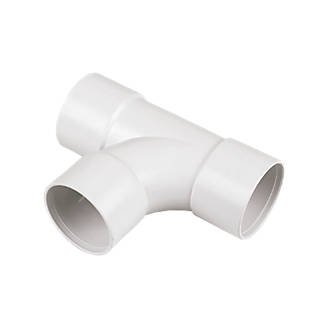 Image of FloPlast Solvent Weld Equal Tees White 32mm 3 Pack 
