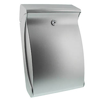 Image of Burg-Wachter Swing Post Box Silver Painted Finish 
