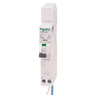 Image of Schneider Electric iKQ 25A 30mA SP & N Type C 3-Phase RCBOs 