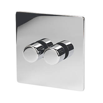 Image of LAP 2-Gang 2-Way Dimmer Switch Polished Chrome 