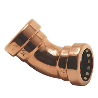 Image of Tectite Sprint Copper Push-Fit Equal 135Â° Elbow 15mm 