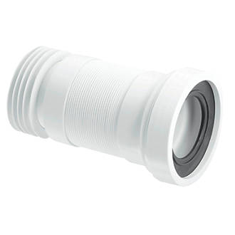 Image of McAlpine Flexible Straight WC Pan Connector White 170-410mm 
