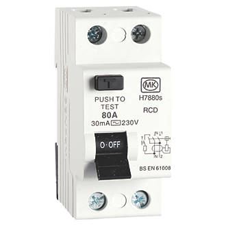 Image of MK Sentry 80A 30mA DP Type AC RCD 
