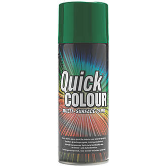Image of Quick Colour Spray Paint Gloss Green 400ml 